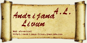 Andrijana Livun vizit kartica
